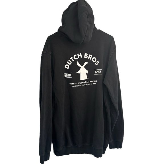 Dutch Bros Black Hoodie “To Be So Strong.”SMALL+MEDIUM+LARGE+XL+XXL Peace 1992 - Picture 3 of 13